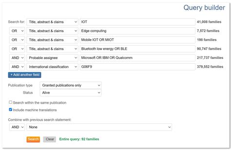 patbase|patbase search operators.